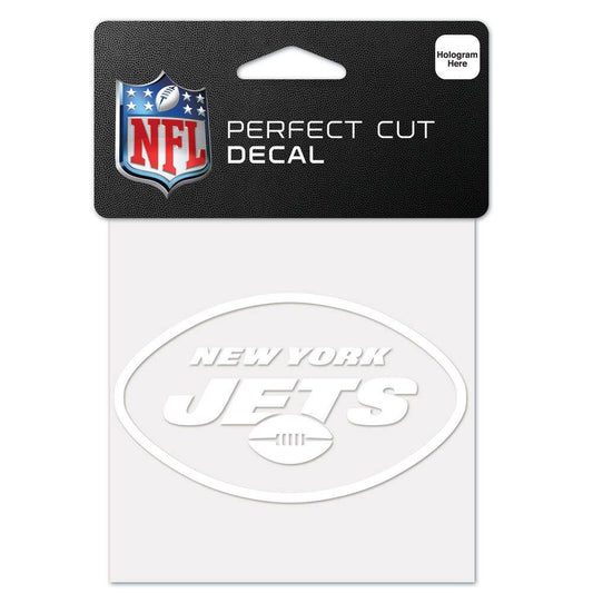 New York Jets Decal 4x4 White Premium Direct Cut For Cars - ToylandEU