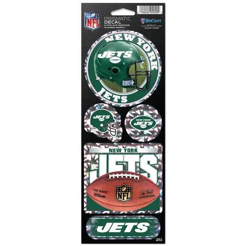 New York Jets Die Cut Prismatic Decal Sheet 4x12 Stickers - ToylandEU