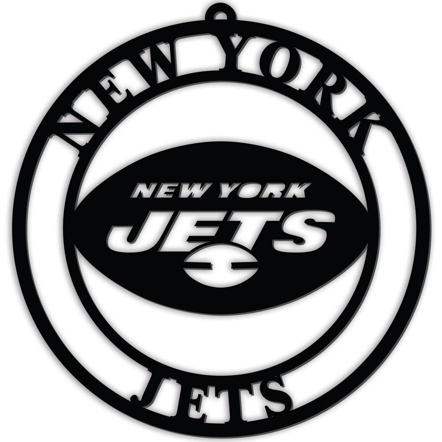 New York Jets Door Sign Hanger 16 Inch Black PVC Finish - ToylandEU