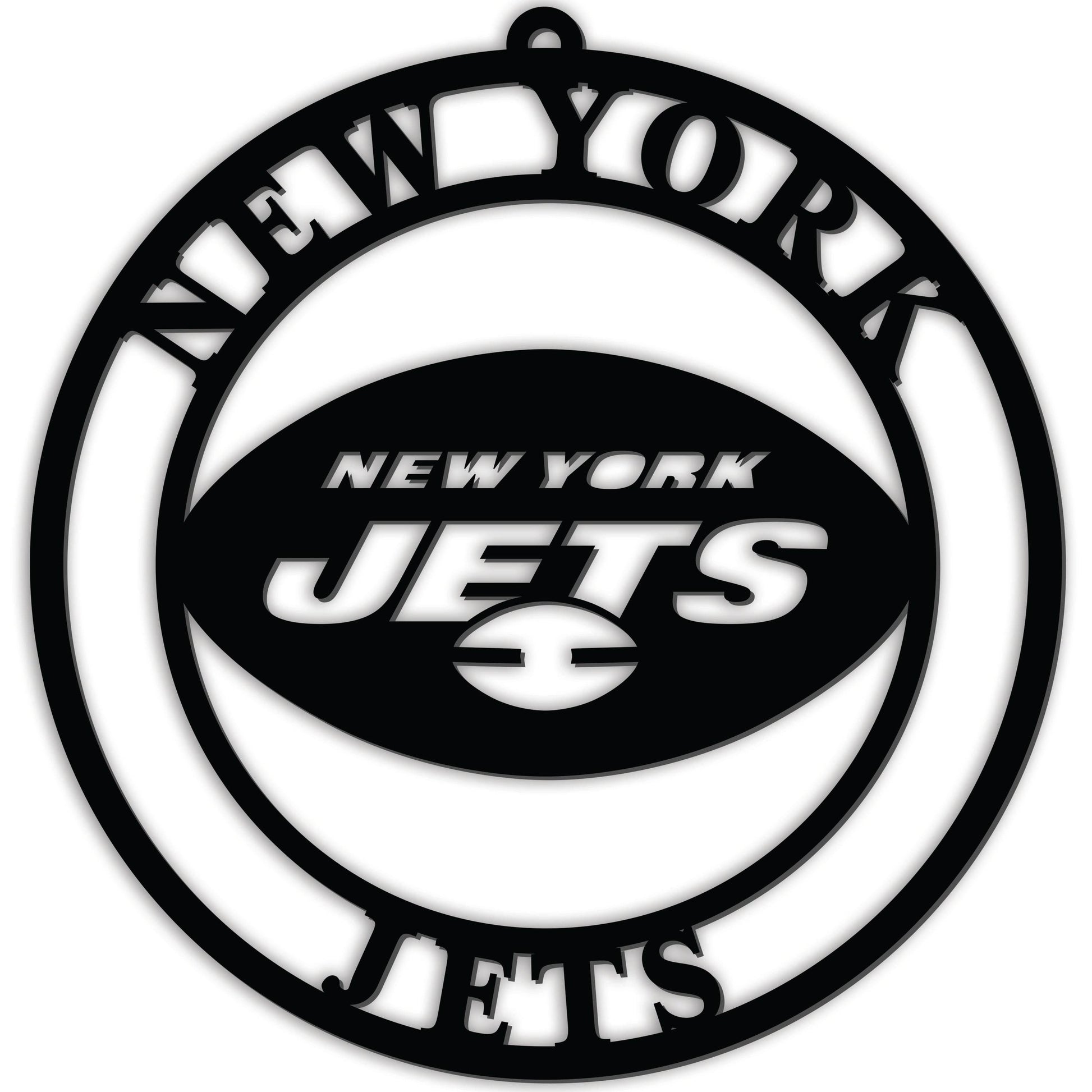 New York Jets Door Sign Hanger 16 Inch Black PVC Finish - ToylandEU