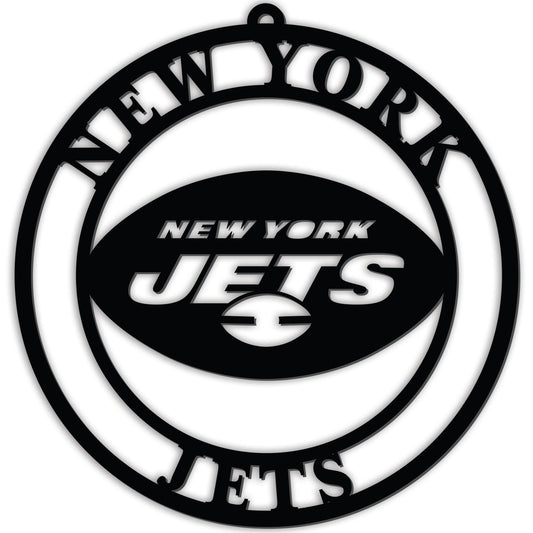 New York Jets Door Sign Hanger 16 Inch Black PVC Finish - ToylandEU