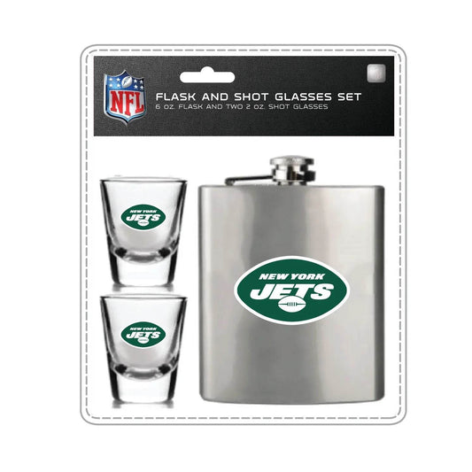 New York Jets Flask And Shot Glass Set By Mojo Licensing - ToylandEU