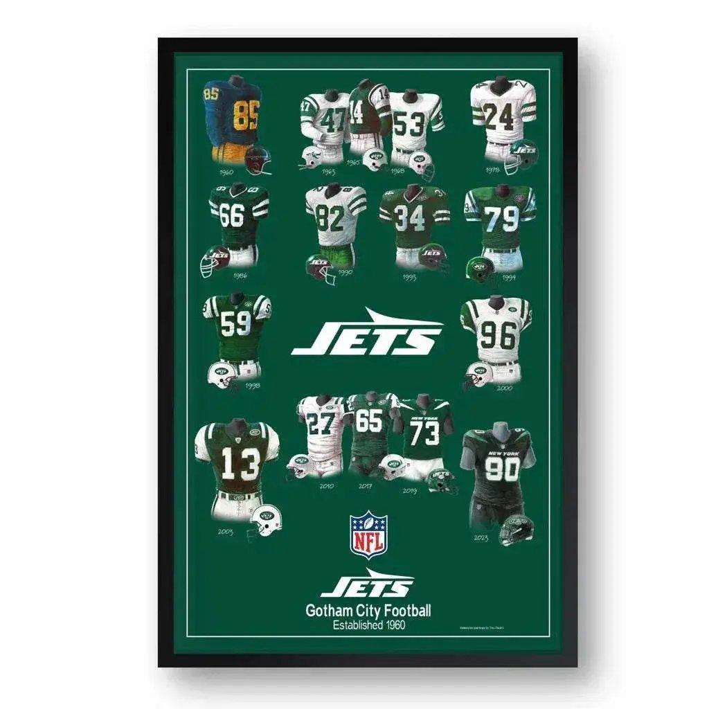  New York Jets Framed Print 10x13 Uniform Heritage Art -  ToylandEU™