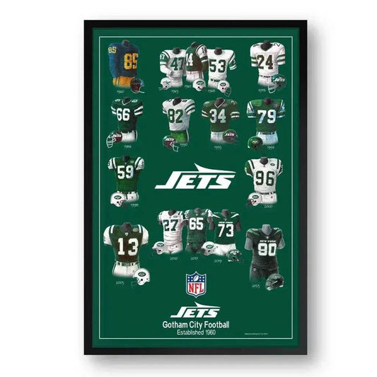  New York Jets Framed Print 10x13 Uniform Heritage Art -  ToylandEU™