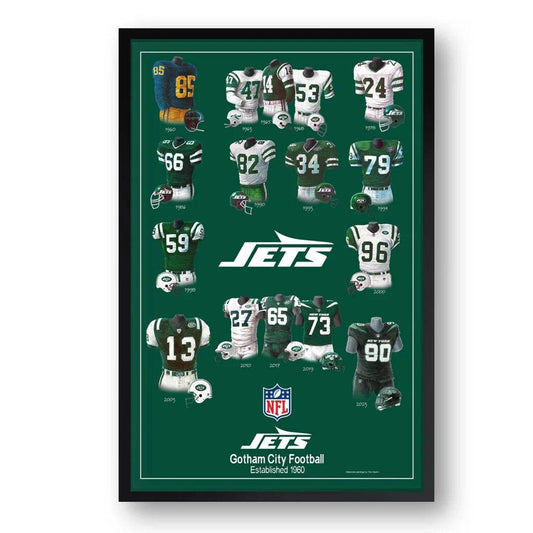 New York Jets Framed Print 10x13 Uniform Heritage Art - ToylandEU