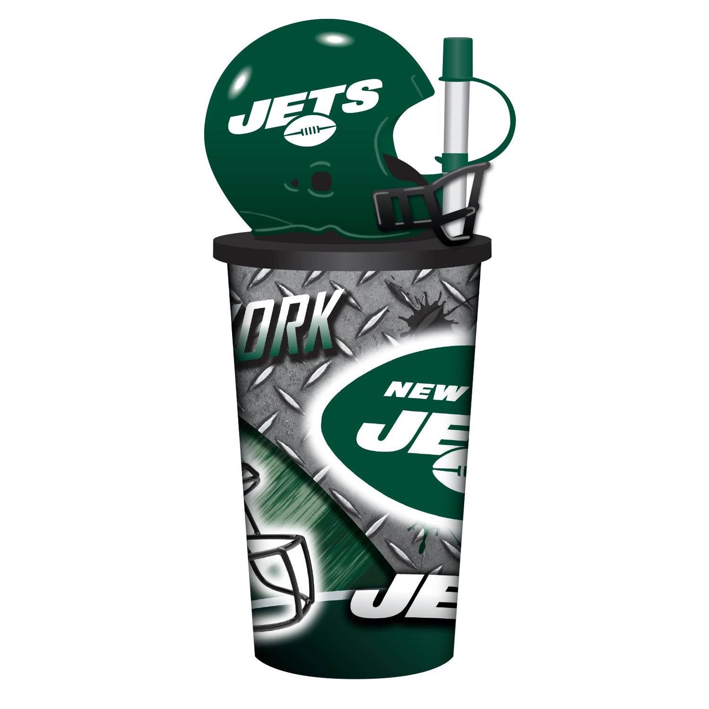 New York Jets Helmet Cup 32oz With Straw Lid Not Attached - ToylandEU