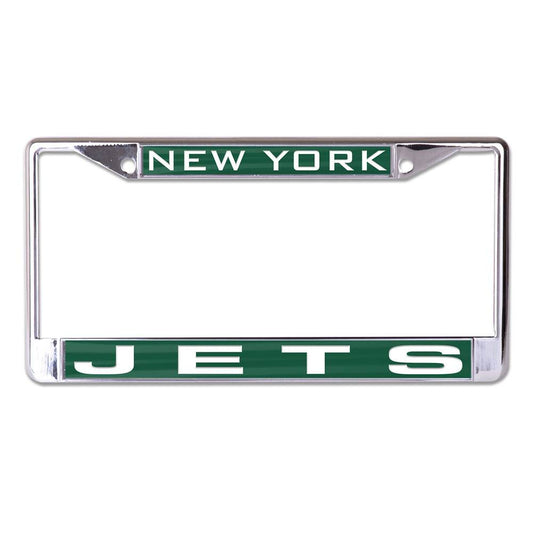 New York Jets Inlaid License Plate Frame Chrome Zinc Alloy - ToylandEU