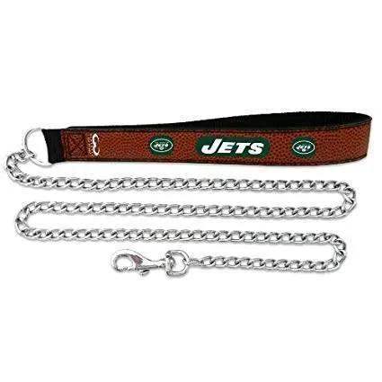  New York Jets Leather Chain Pet Leash Football Size Large -  ToylandEU™