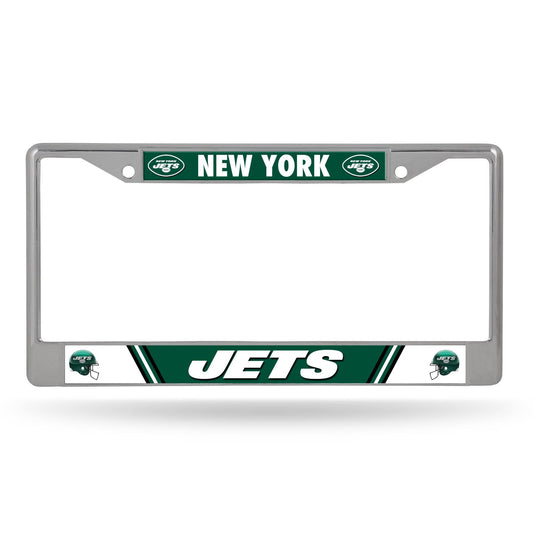 New York Jets License Plate Frame Chrome Printed Insert - ToylandEU