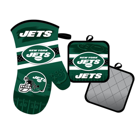 New York Jets Oven Mitt and Pot Holder Set By Mojo Licensing - ToylandEU