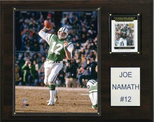 New York Jets Plaque 12x15 Joe Namath Design Collectible - ToylandEU