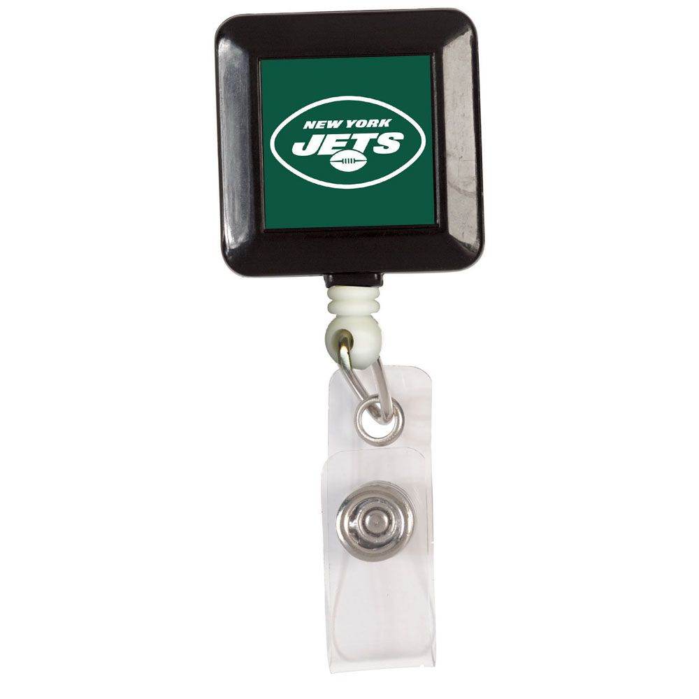 New York Jets Retractable Badge Holder Square Clip Nylon - ToylandEU