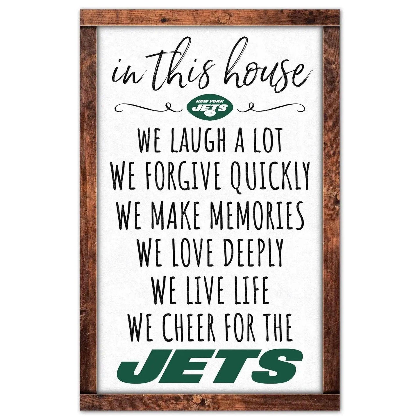  New York Jets Sign 11x17 Wood Sign In This House Decor -  ToylandEU™