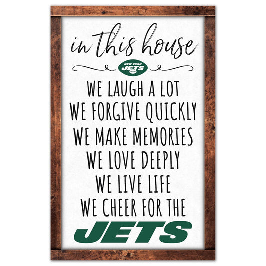 New York Jets Sign 11x17 Wood Sign In This House Decor - ToylandEU