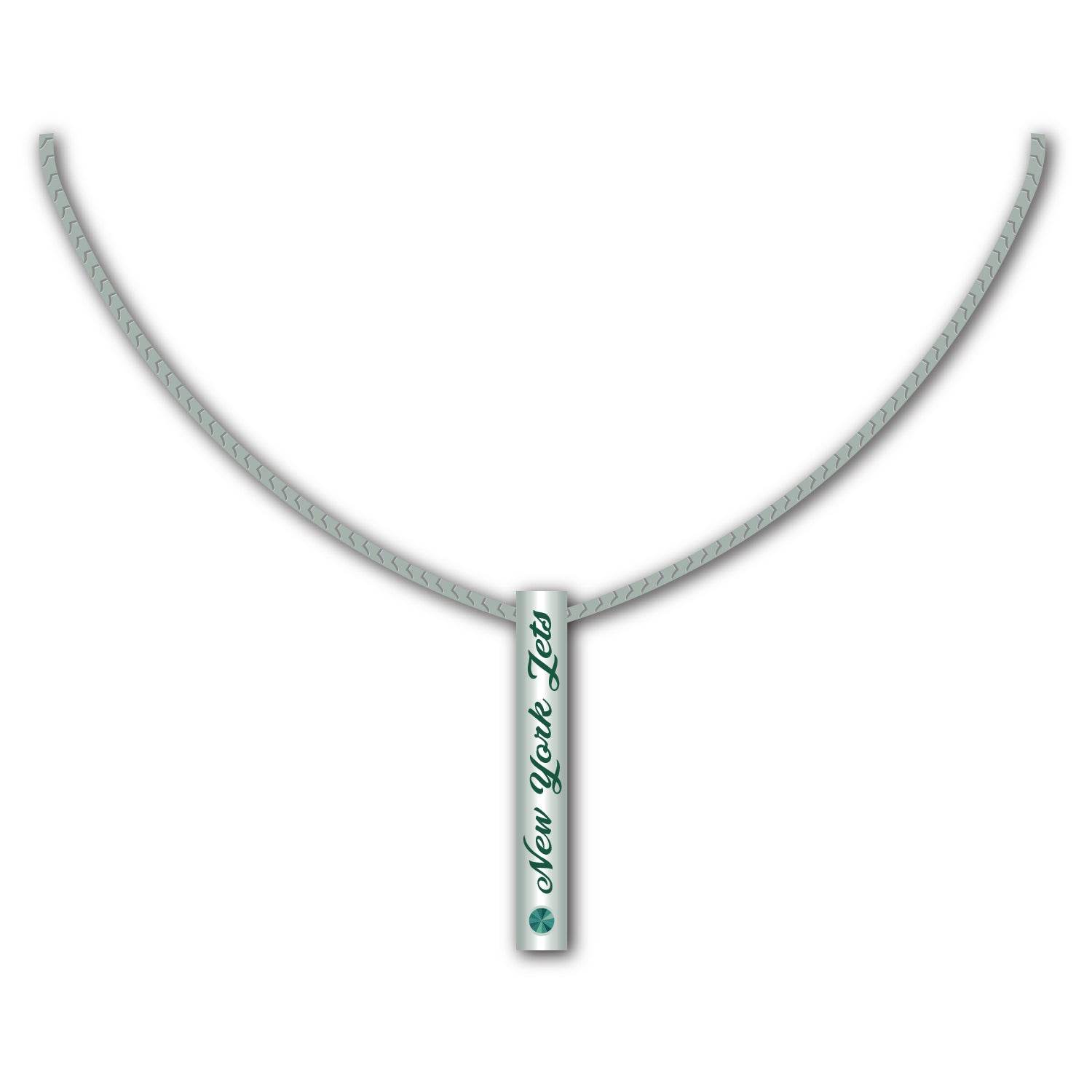 New York Jets Silver Bar Necklace Pendant For Fans - ToylandEU