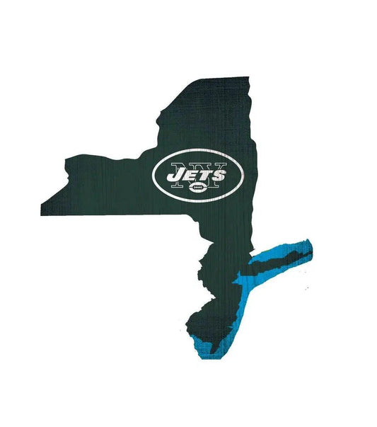  New York Jets Team Color Wood State Shape Sign 12 Inch -  ToylandEU™