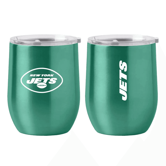  New York Jets Travel Tumbler 16oz Stainless Steel Curved -  ToylandEU™
