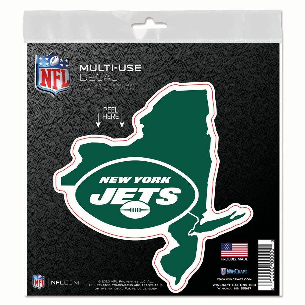 New York Jets Vinyl Decal 6x6 All Surface State Shape - ToylandEU