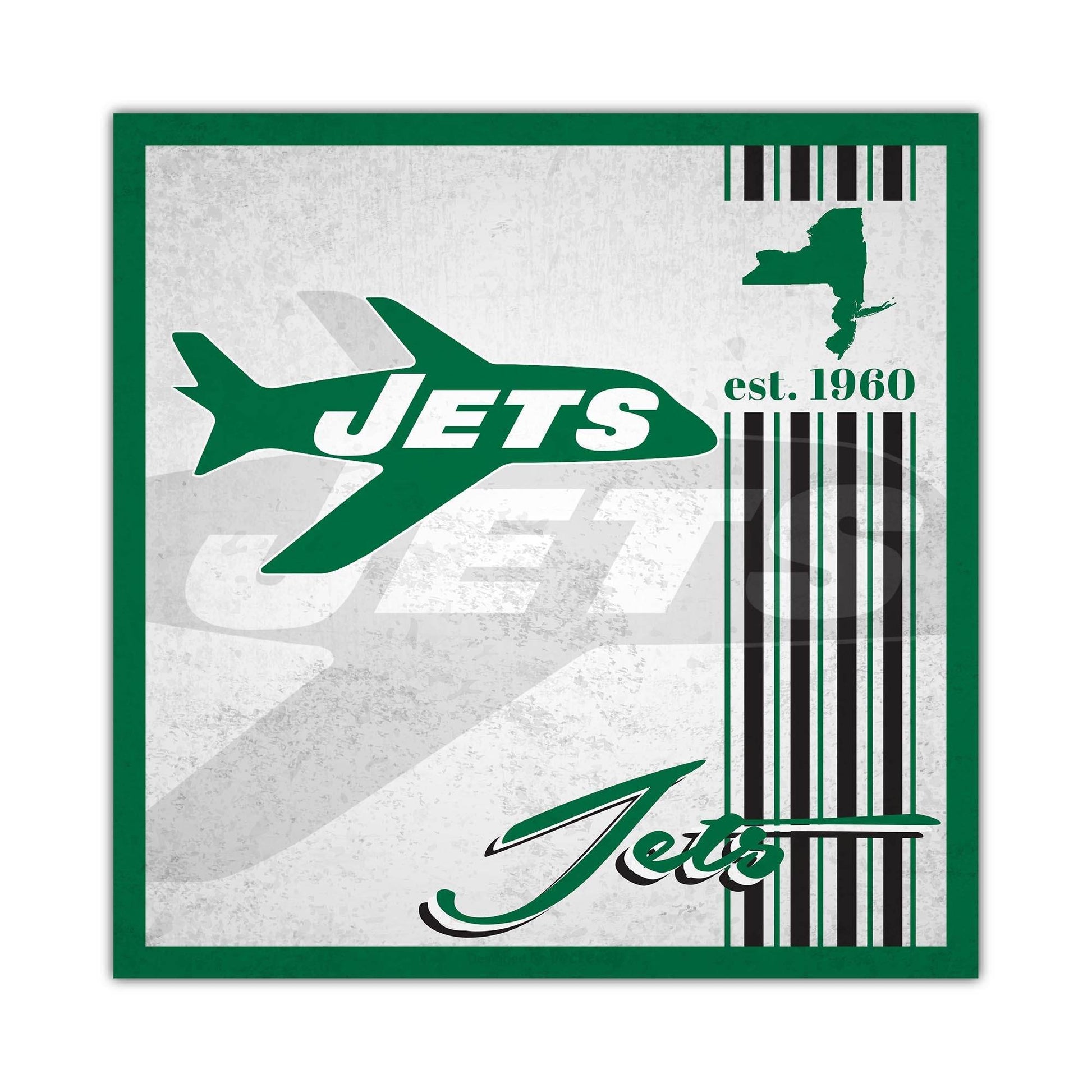 New York Jets Wood Sign 10x10 Album Design Wall Art - ToylandEU