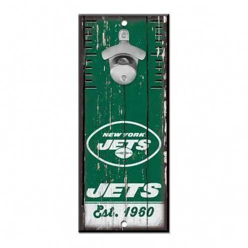 New York Jets Wood Sign Bottle Opener 5x11 Retro Edition - ToylandEU