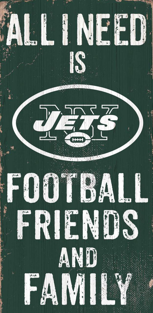 New York Jets Wood Sign Football 6x12 Friends and Family - ToylandEU