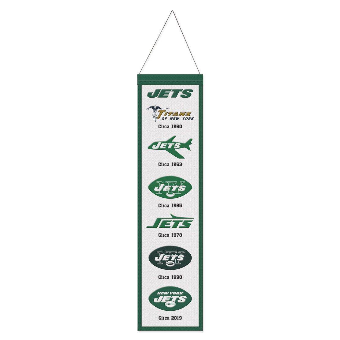 New York Jets Wool Banner 8x32 Heritage Evolution Design - ToylandEU