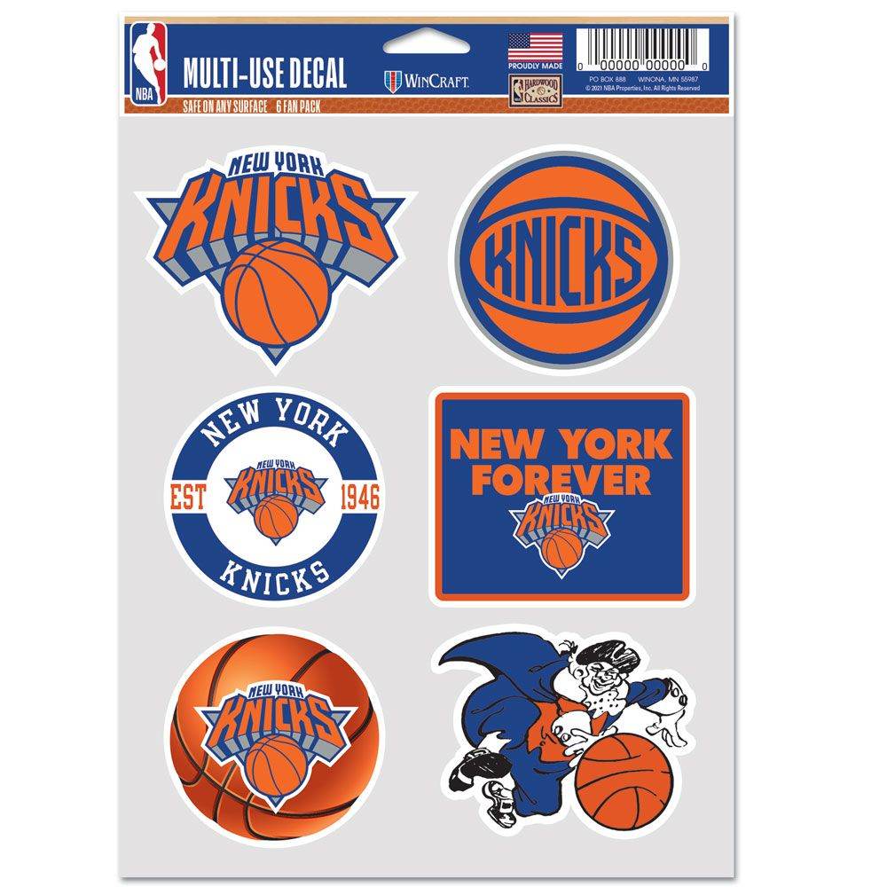 New York Knicks Decal Multi Use Fan Pack Six Decals - ToylandEU