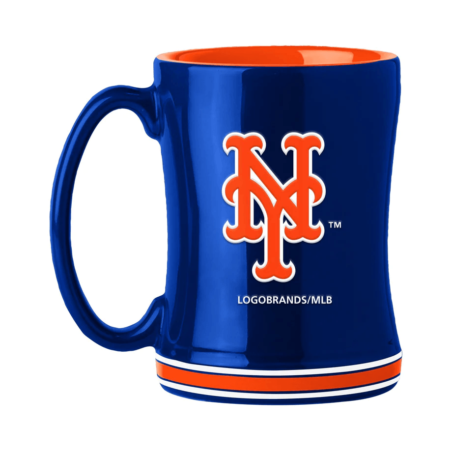 New York Mets 14oz Sculpted Relief Coffee Mug Team Colors - ToylandEU