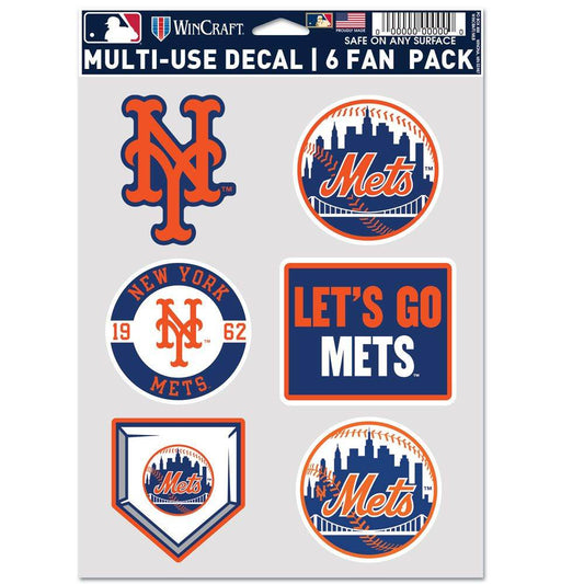New York Mets Decal Multi Use Fan 6 Pack Wincraft Decals - ToylandEU