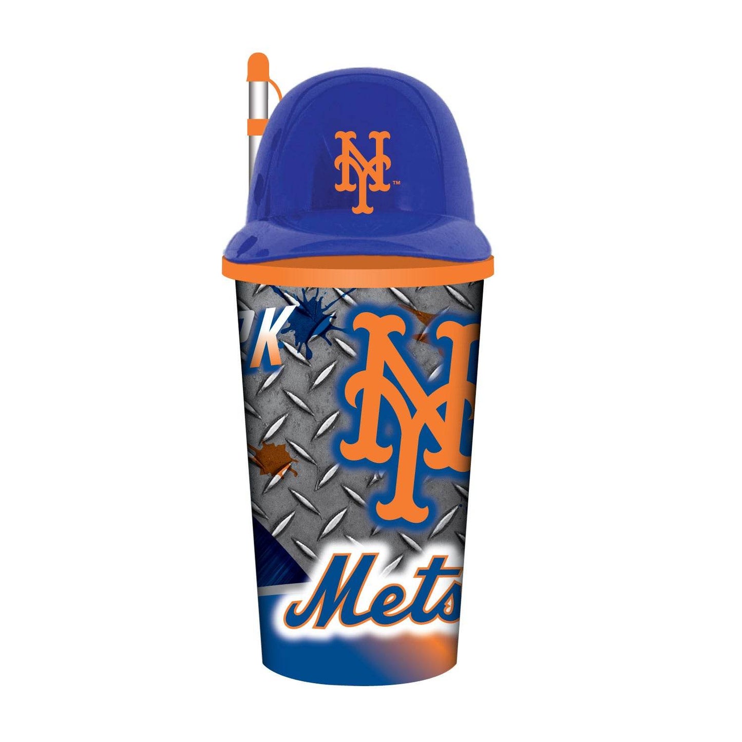 New York Mets Helmet Cup 32oz Plastic With Straw Helmet Lid - ToylandEU