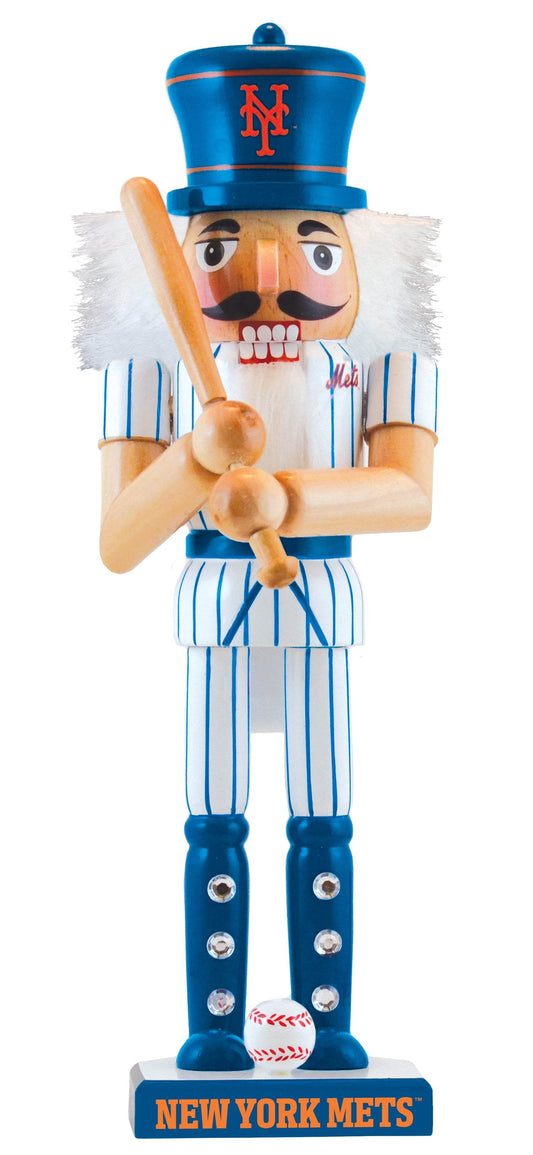 New York Mets Nutcracker Handcrafted Solid Wood Decor - ToylandEU
