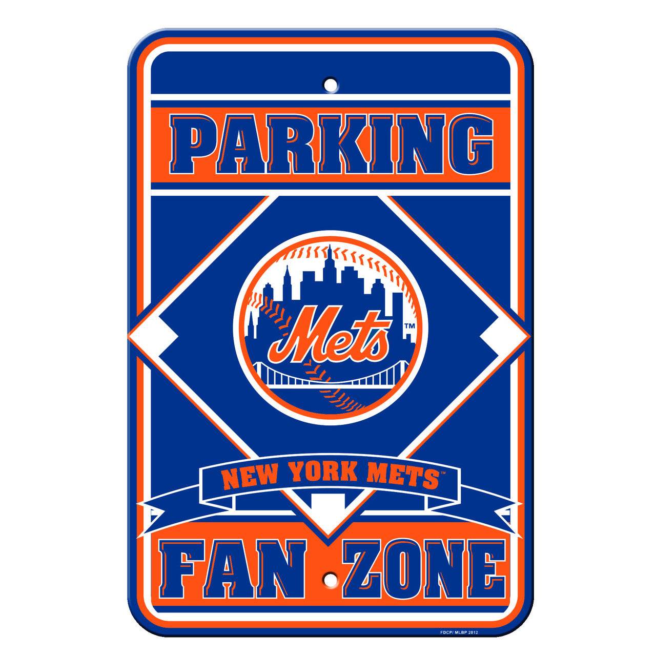 New York Mets Parking Sign 12x18 Plastic Fan Zone Style CO - ToylandEU