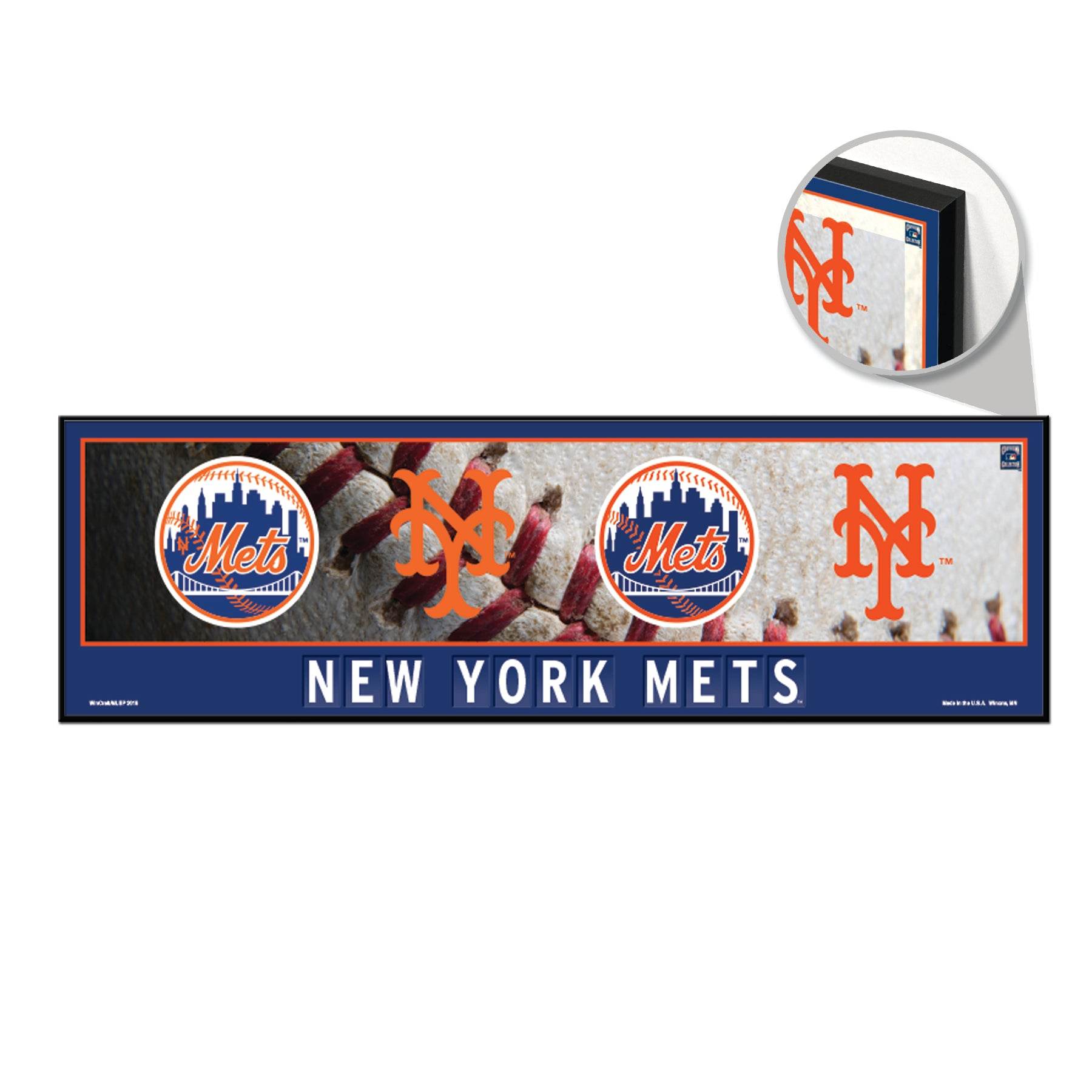 New York Mets Sign 9x30 Wood Evolution Wall Plaque - ToylandEU