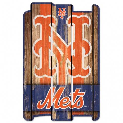 New York Mets Wood Fence Sign 11x17 Retro Whitewashed Style - ToylandEU