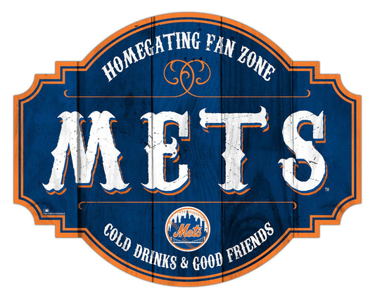 New York Mets Wood Sign 12 Inch Tavern Homegating Decor - ToylandEU