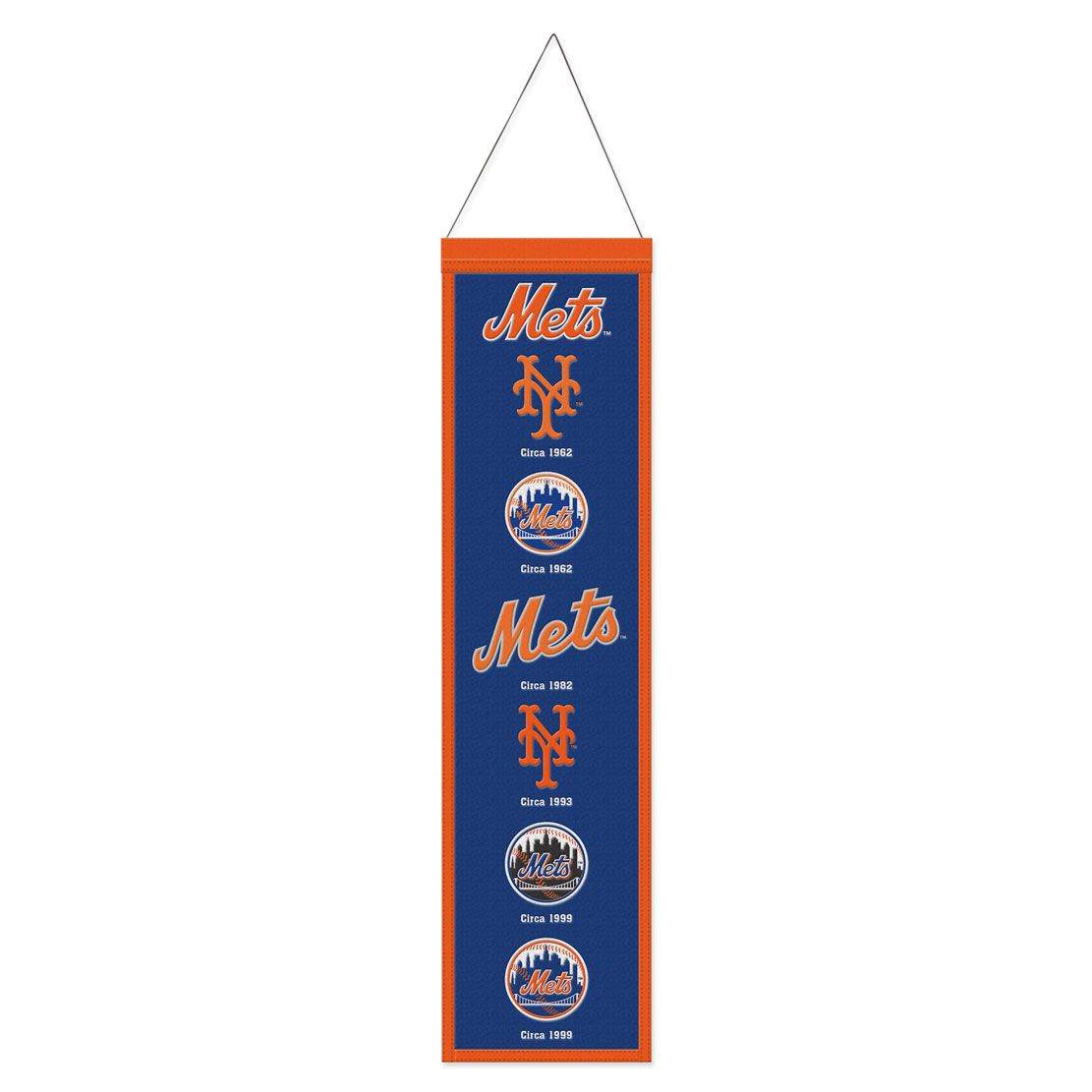 New York Mets Wool Banner 8x32 Heritage Evolution Design - ToylandEU