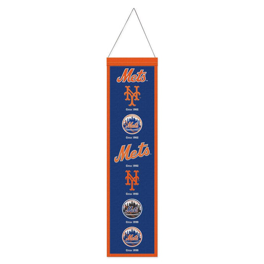 New York Mets Wool Banner 8x32 Heritage Evolution Design - ToylandEU