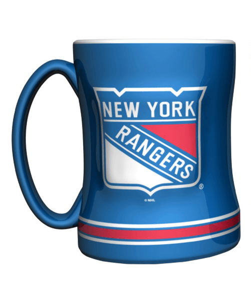 New York Rangers 14oz Sculpted Relief Coffee Mug Ceramic - ToylandEU