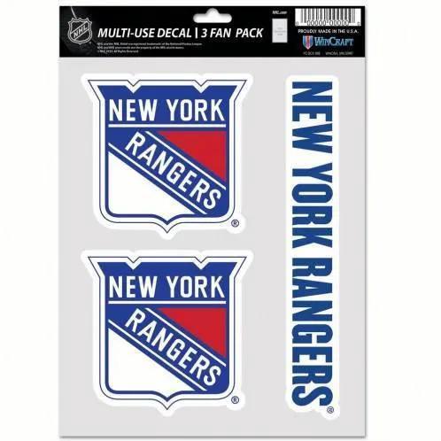  New York Rangers Decals Three Pack Removable Indoor Outdoor -  ToylandEU™