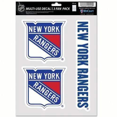  New York Rangers Decals Three Pack Removable Indoor Outdoor -  ToylandEU™