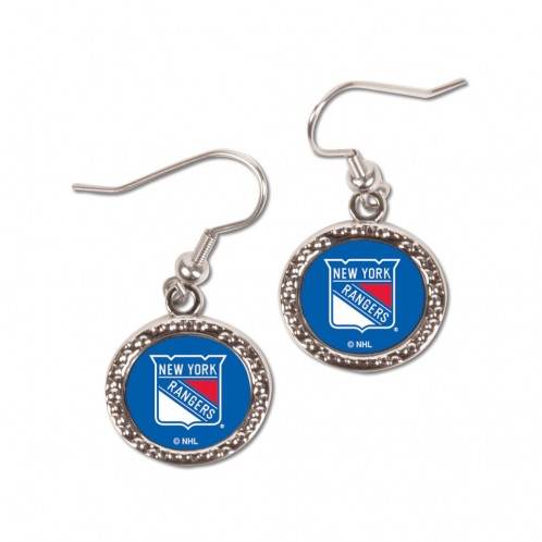 New York Rangers Earrings Round Style Officially Licensed - ToylandEU