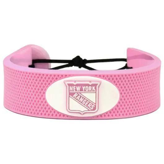  New York Rangers Pink Leather Hockey Bracelet Ceramic Bead -  ToylandEU™