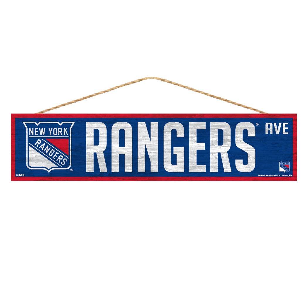 New York Rangers Sign 4x17 Wood Avenue Design Plaque - ToylandEU