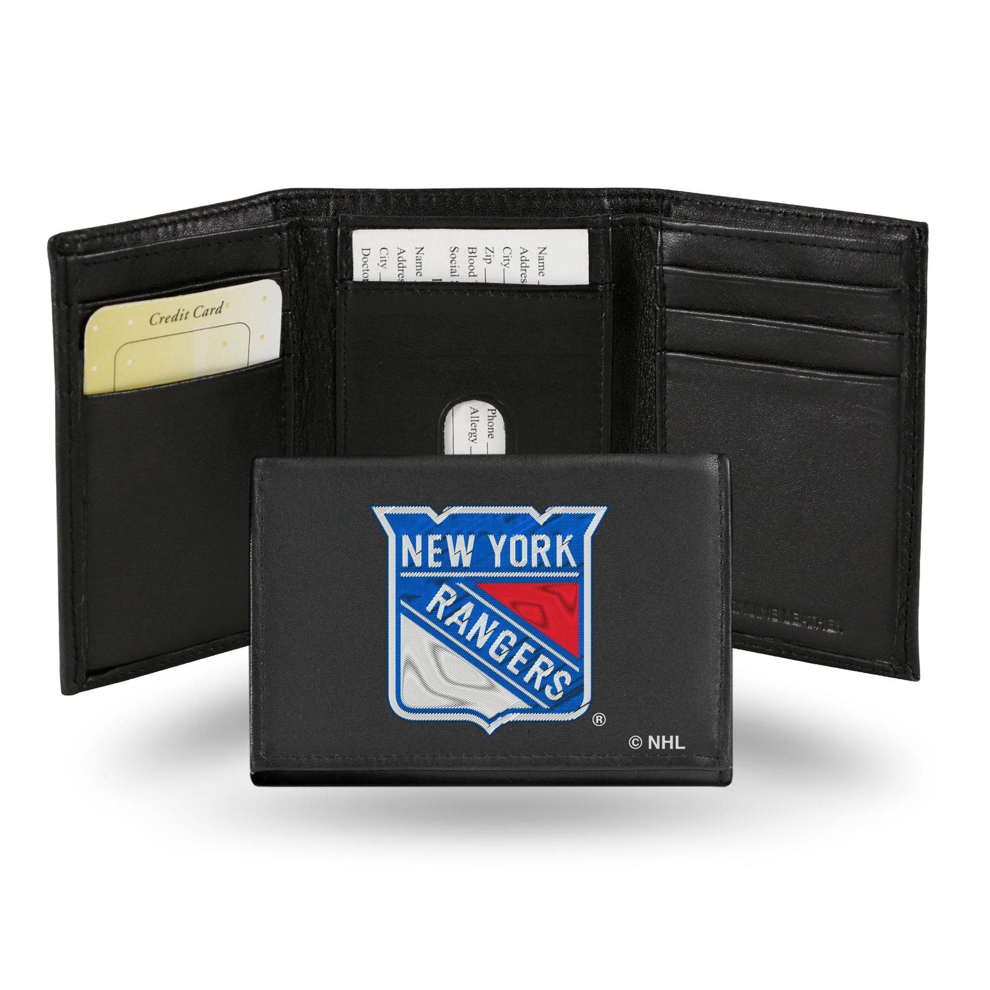 New York Rangers Trifold Leather Wallet Embroidered - ToylandEU