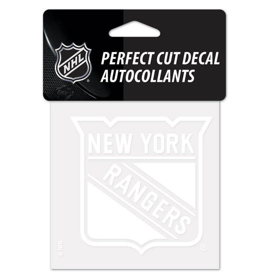 New York Rangers White 4x4 Decal Perfect Cut Vinyl Premium - ToylandEU