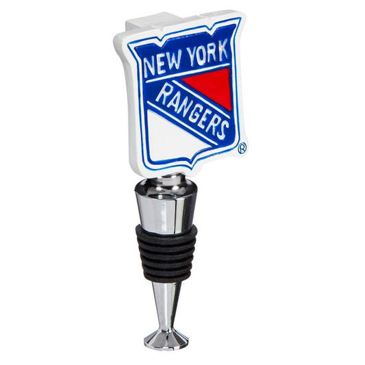New York Rangers Wine Bottle Stopper Logo Chrome Finish - ToylandEU