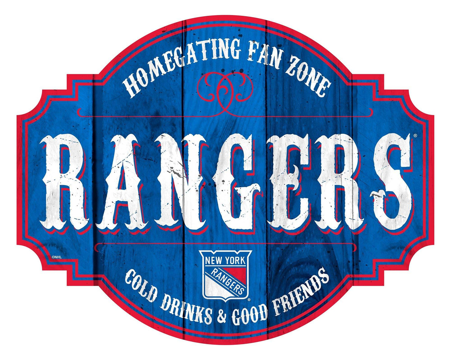 New York Rangers Wood Sign 12 Inch Homegating Tavern - ToylandEU