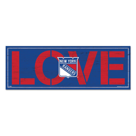 New York Rangers Wood Sign 8x23 Love Vintage Wall Decor - ToylandEU