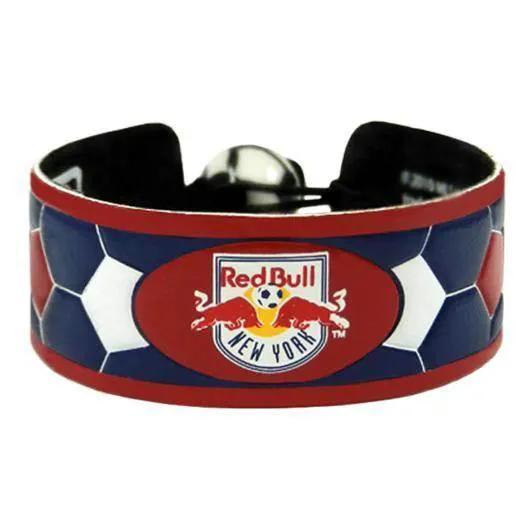  New York Red Bulls Leather Bracelet Team Colors Soccer -  ToylandEU™