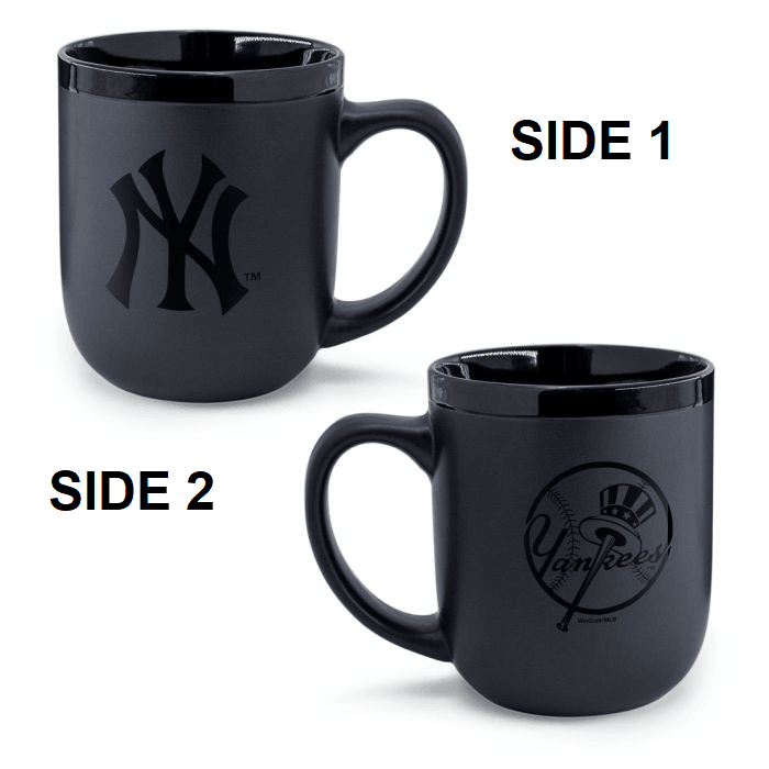 New York Yankees Coffee Mug 17 Oz Matte Black Ceramic - ToylandEU